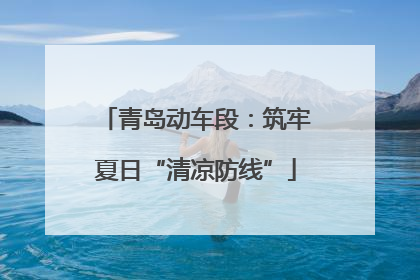 青岛动车段：筑牢夏日“清凉防线”