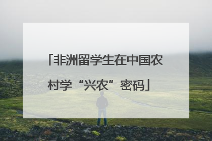 非洲留学生在中国农村学“兴农”密码