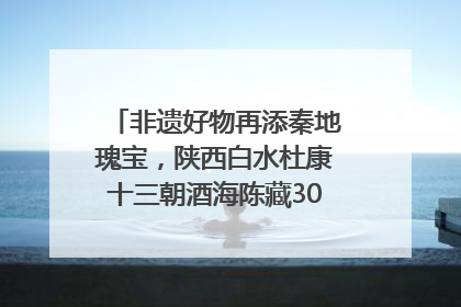 非遗好物再添秦地瑰宝，陕西白水杜康十三朝酒海陈藏30年别具一格