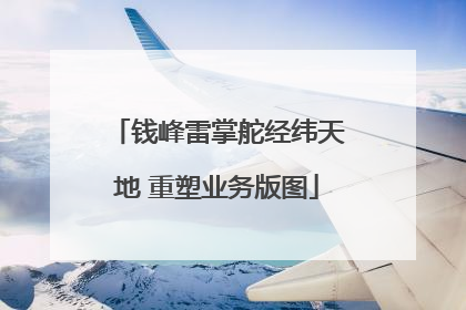 钱峰雷掌舵经纬天地 重塑业务版图