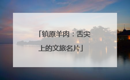 镇原羊肉：舌尖上的文旅名片