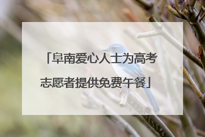 阜南爱心人士为高考志愿者提供免费午餐