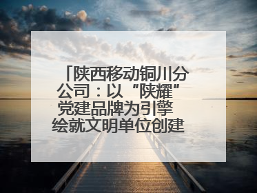 陕西移动铜川分公司：以“陕耀”党建品牌为引擎 绘就文明单位创建新画卷——全国文明单位创建纪实