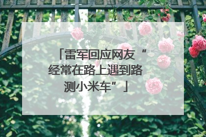 雷军回应网友“经常在路上遇到路测小米车”