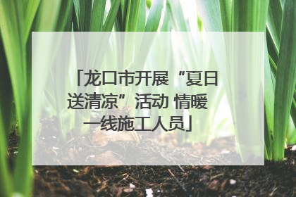 龙口市开展“夏日送清凉”活动 情暖一线施工人员