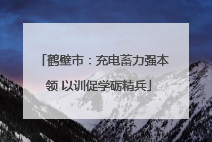 鹤壁市：充电蓄力强本领 以训促学砺精兵