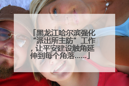 黑龙江哈尔滨强化“派出所主防”工作，让平安建设触角延伸到每个角落……