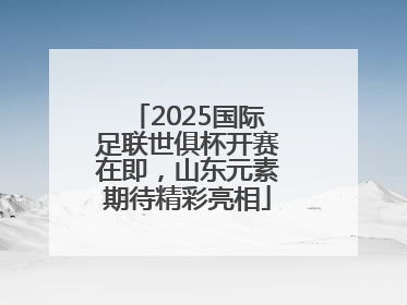 2025国际足联世俱杯开赛在即，山东元素期待精彩亮相