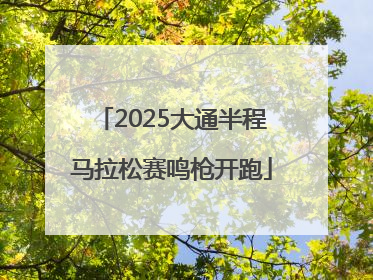 2025大通半程马拉松赛鸣枪开跑