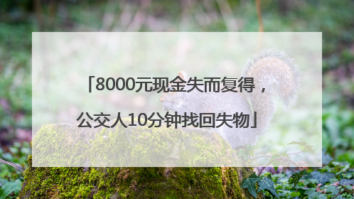 8000元现金失而复得，公交人10分钟找回失物