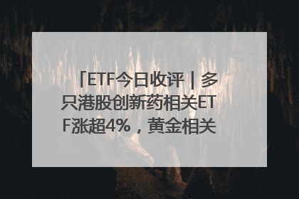 ETF今日收评｜多只港股创新药相关ETF涨超4%，黄金相关ETF跌逾1%